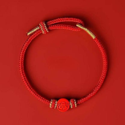 2025 Snake Year Red Rope Bracelet, Zodiac - themed Woven Jewelry - STAR8S
