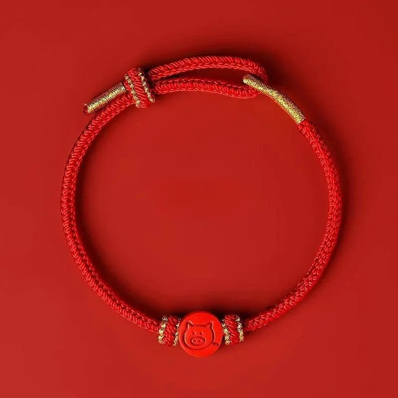 2025 snake year red rope bracelet, zodiac - themed woven jewelry - star8s