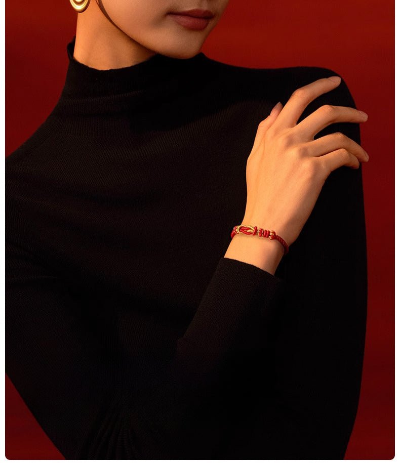 2025 Snake Year Red String Bracelet - Adjustable Good Luck Charm | STAR8S - STAR8S