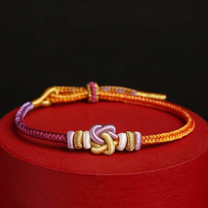 New - style Heart - linked Knot Bracelet for 2025 Year of the Snake, Hand - woven Lucky Gift - STAR8S