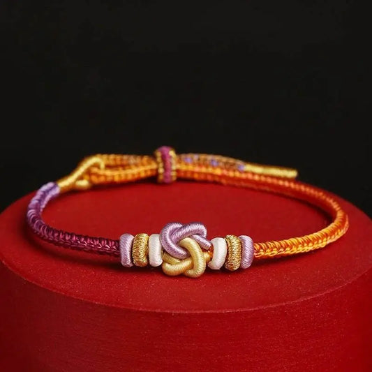 New - style Heart - linked Knot Bracelet for 2025 Year of the Snake, Hand - woven Lucky Gift - STAR8S