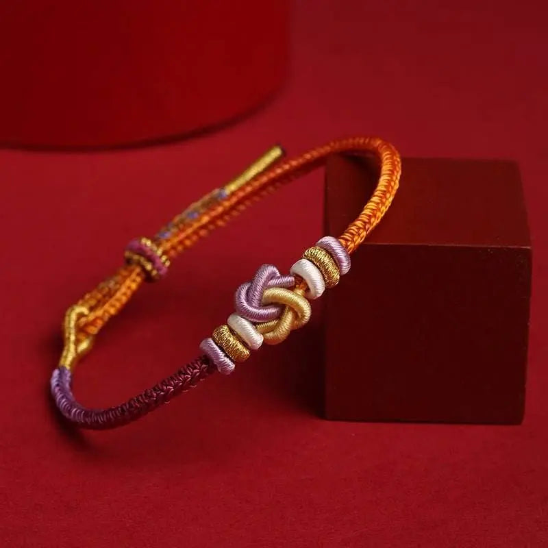 new - style heart - linked knot bracelet for 2025 year of the snake, hand - woven lucky gift - star8s