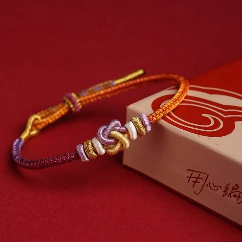 new - style heart - linked knot bracelet for 2025 year of the snake, hand - woven lucky gift - star8s