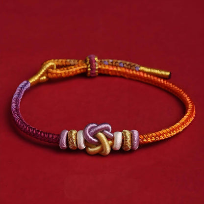New - style Heart - linked Knot Bracelet for 2025 Year of the Snake, Hand - woven Lucky Gift - STAR8S