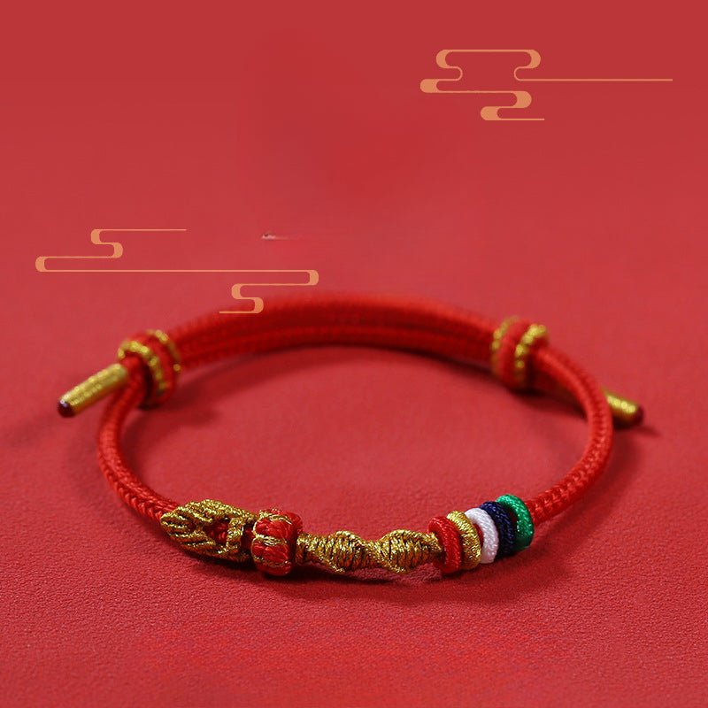 2025 year of the snake red string bracelet – handcrafted zodiac bracelet with snake pendant, adjustable gift for men & women | star8s - star8s