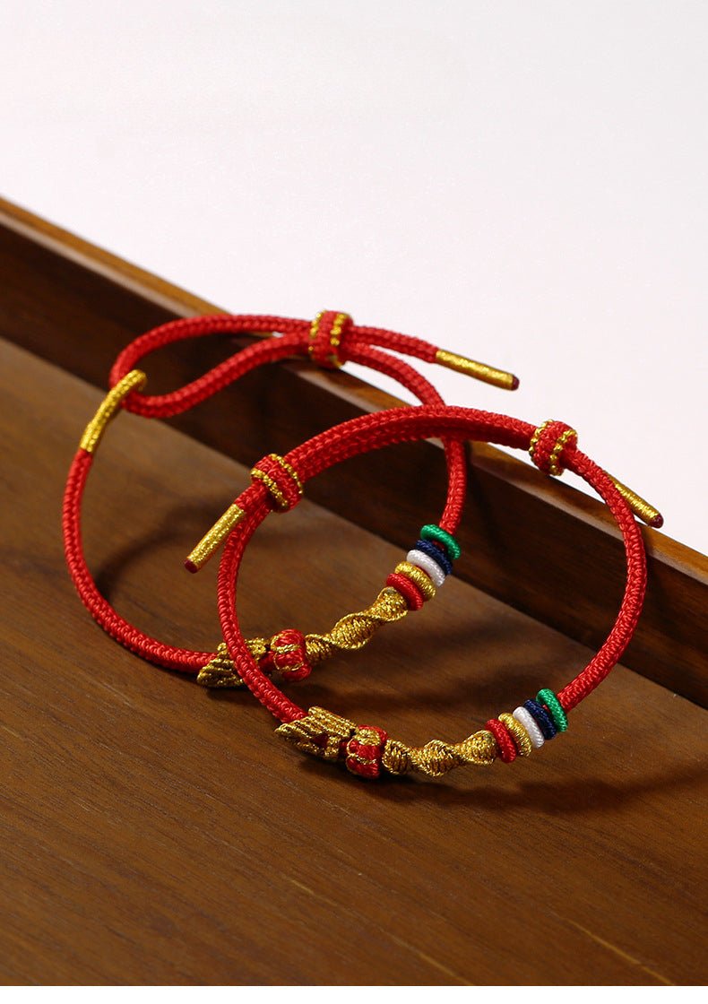 2025 year of the snake red string bracelet – handcrafted zodiac bracelet with snake pendant, adjustable gift for men & women | star8s - star8s