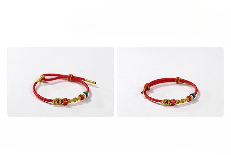 2025 year of the snake red string bracelet – handcrafted zodiac bracelet with snake pendant, adjustable gift for men & women | star8s - star8s