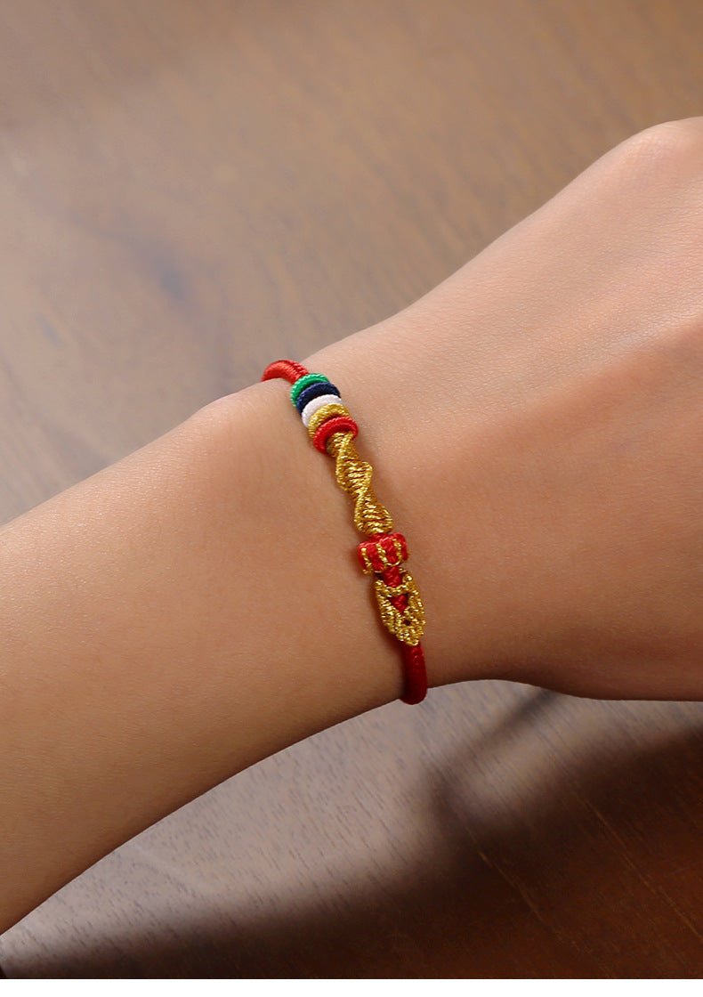 2025 year of the snake red string bracelet – handcrafted zodiac bracelet with snake pendant, adjustable gift for men & women | star8s - star8s