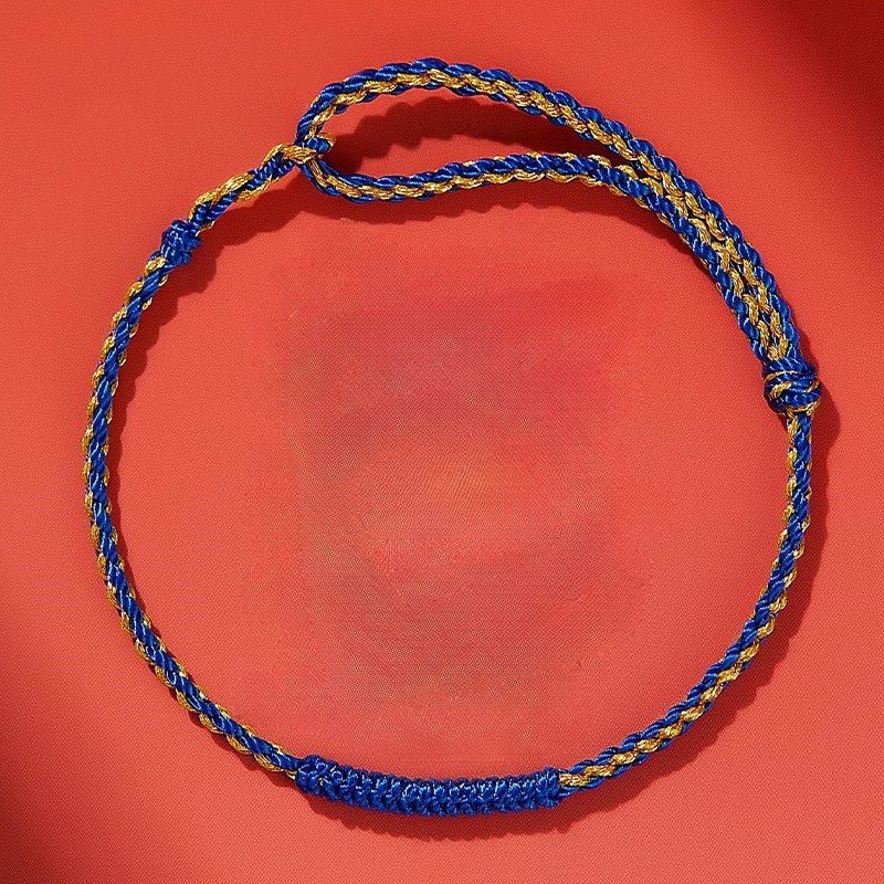 2025 Year of the Snake Red String Bracelet for Women – Ultra - Fine Gold Knot, Handwoven Lucky Charm - STAR8S