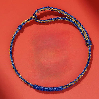 2025 Year of the Snake Red String Bracelet for Women – Ultra - Fine Gold Knot, Handwoven Lucky Charm - STAR8S