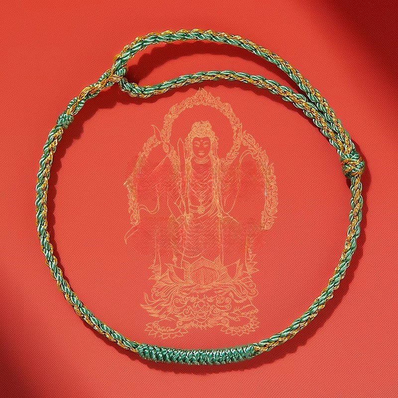 2025 Year of the Snake Red String Bracelet for Women – Ultra - Fine Gold Knot, Handwoven Lucky Charm - STAR8S