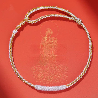 2025 Year of the Snake Red String Bracelet for Women – Ultra - Fine Gold Knot, Handwoven Lucky Charm - STAR8S