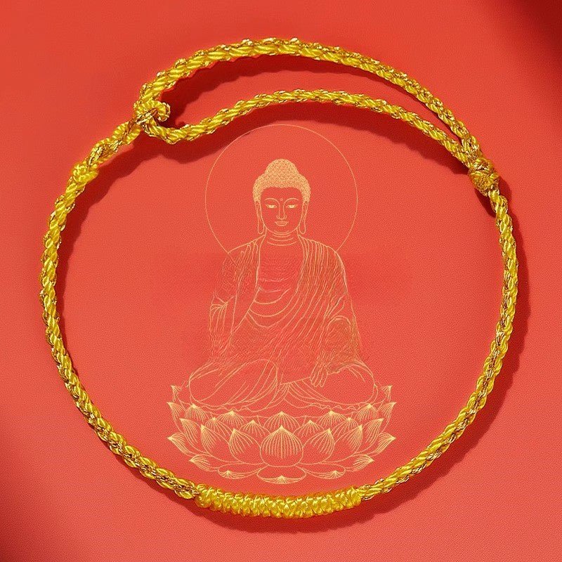 2025 Year of the Snake Red String Bracelet for Women – Ultra - Fine Gold Knot, Handwoven Lucky Charm - STAR8S