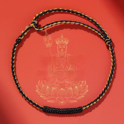 2025 Year of the Snake Red String Bracelet for Women – Ultra - Fine Gold Knot, Handwoven Lucky Charm - STAR8S