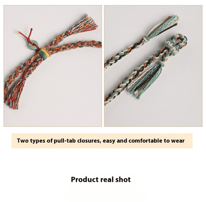 2025 New Dragon Boat Festival Woven Bracelet | S925 Silver Zongzi Smiling Face - STAR8S