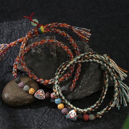2025 New Dragon Boat Festival Woven Bracelet | S925 Silver Zongzi Smiling Face - STAR8S