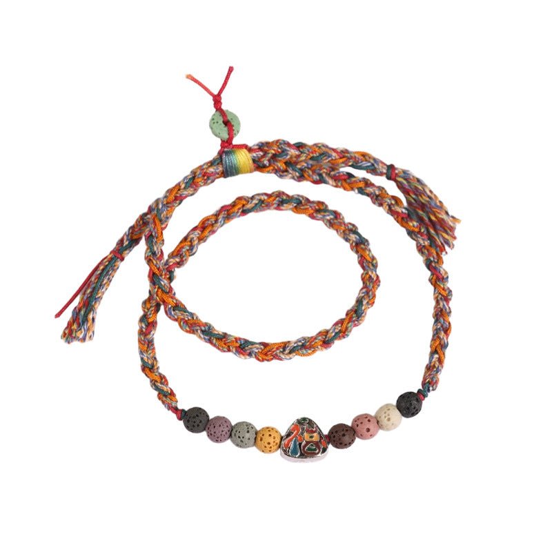 2025 New Dragon Boat Festival Woven Bracelet | S925 Silver Zongzi Smiling Face - STAR8S