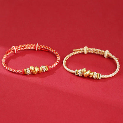 2025 New Year 999 Sterling Silver Snake Bracelet – Zodiac Protection & Fortune Adjustable Red String Bracelet - STAR8S