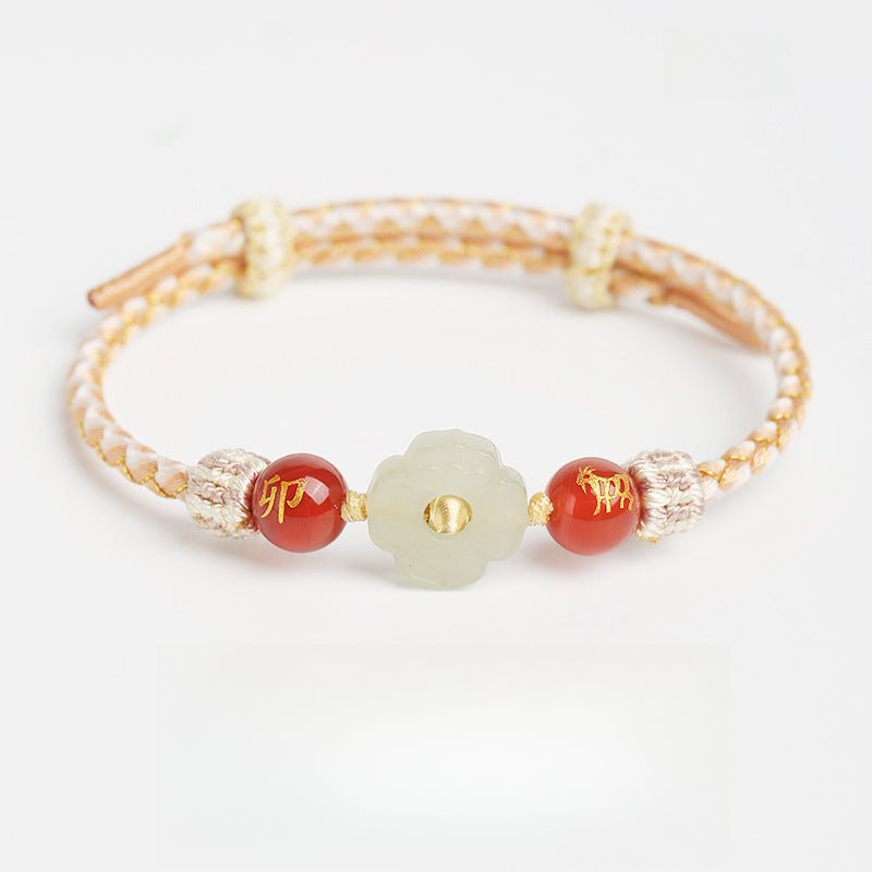 2025 new year taishui red string bracelet – hetian jade zodiac protection bracelet for snake, pig, tiger, and monkey signs - star8s