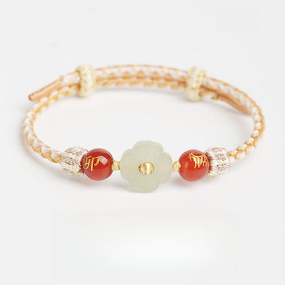 2025 New Year Taishui Red String Bracelet – Hetian Jade Zodiac Protection Bracelet for Snake, Pig, Tiger, and Monkey Signs - STAR8S