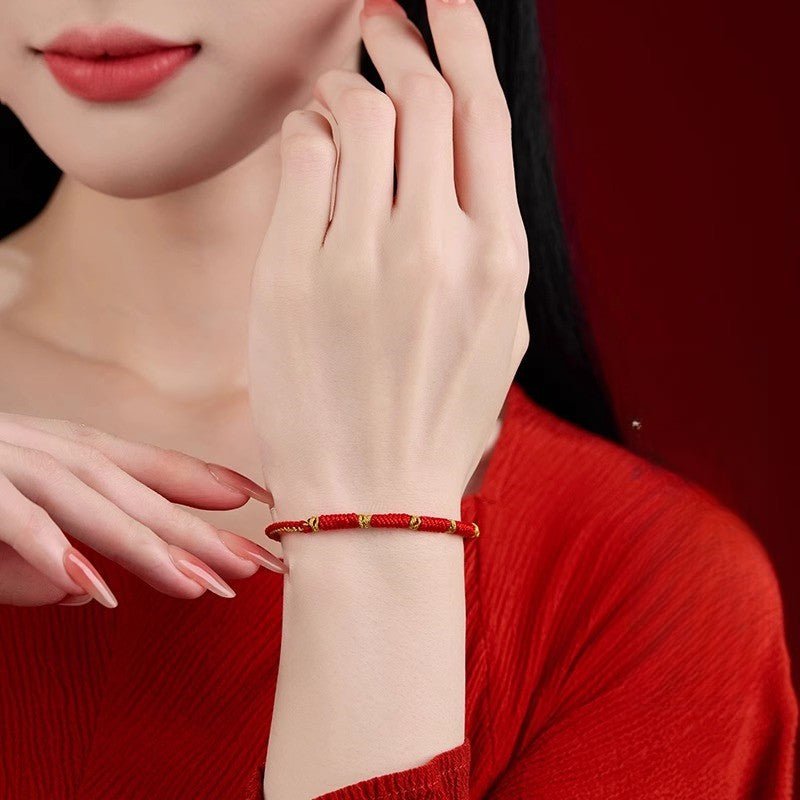 2025 snake knot red string bracelet - handmade for men, women, and children - star8s