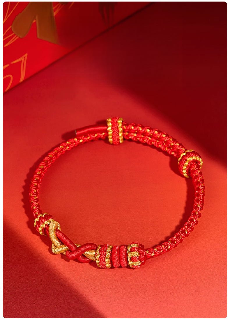 2025 Snake Year Red String Bracelet - Adjustable Good Luck Charm | STAR8S - STAR8S