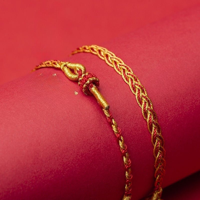 2025 Snake Year Red String Braided Bracelet – Handmade Lucky Charm for Protection & Good Fortune - STAR8S