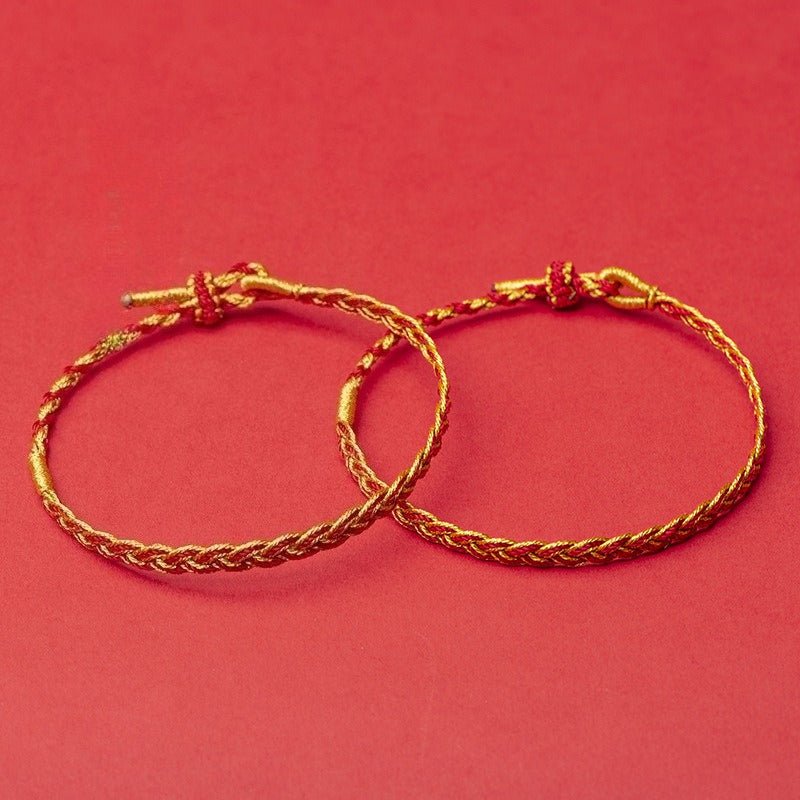 2025 Snake Year Red String Braided Bracelet – Handmade Lucky Charm for Protection & Good Fortune - STAR8S