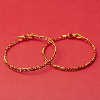 2025 Snake Year Red String Braided Bracelet – Handmade Lucky Charm for Protection & Good Fortune - STAR8S