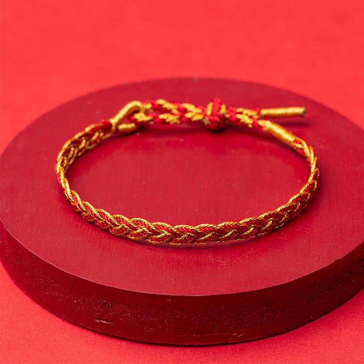 2025 Snake Year Red String Braided Bracelet – Handmade Lucky Charm for Protection & Good Fortune - STAR8S