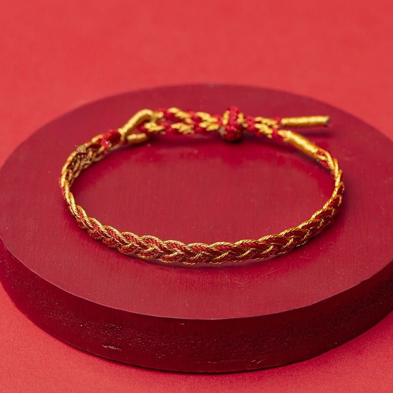 2025 Snake Year Red String Braided Bracelet – Handmade Lucky Charm for Protection & Good Fortune - STAR8S