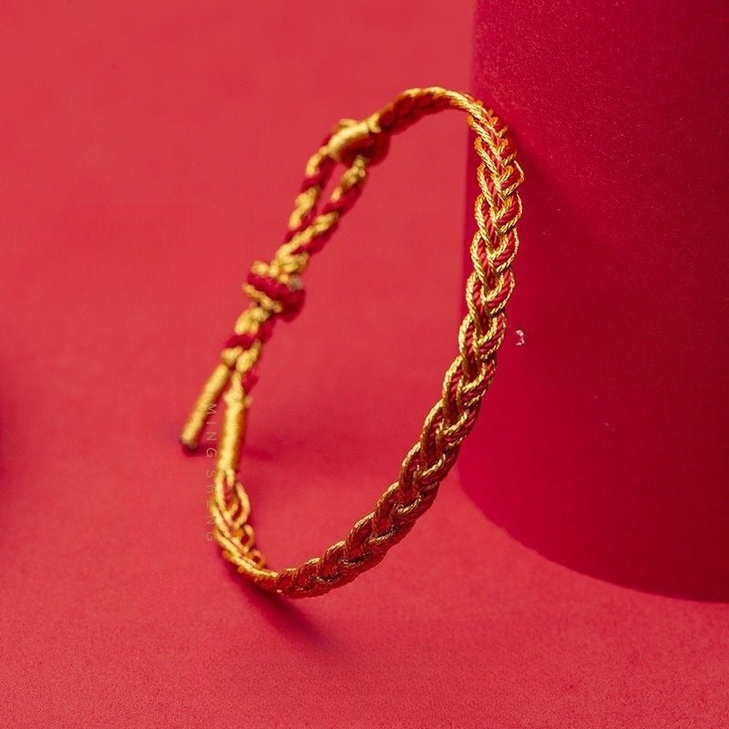 2025 Snake Year Red String Braided Bracelet – Handmade Lucky Charm for Protection & Good Fortune - STAR8S