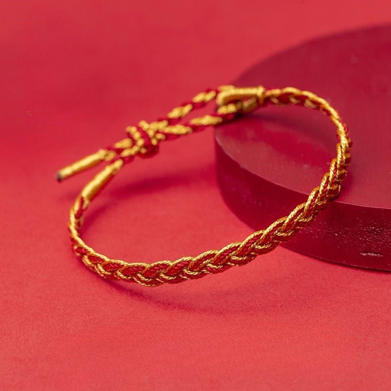 2025 Snake Year Red String Braided Bracelet – Handmade Lucky Charm for Protection & Good Fortune - STAR8S