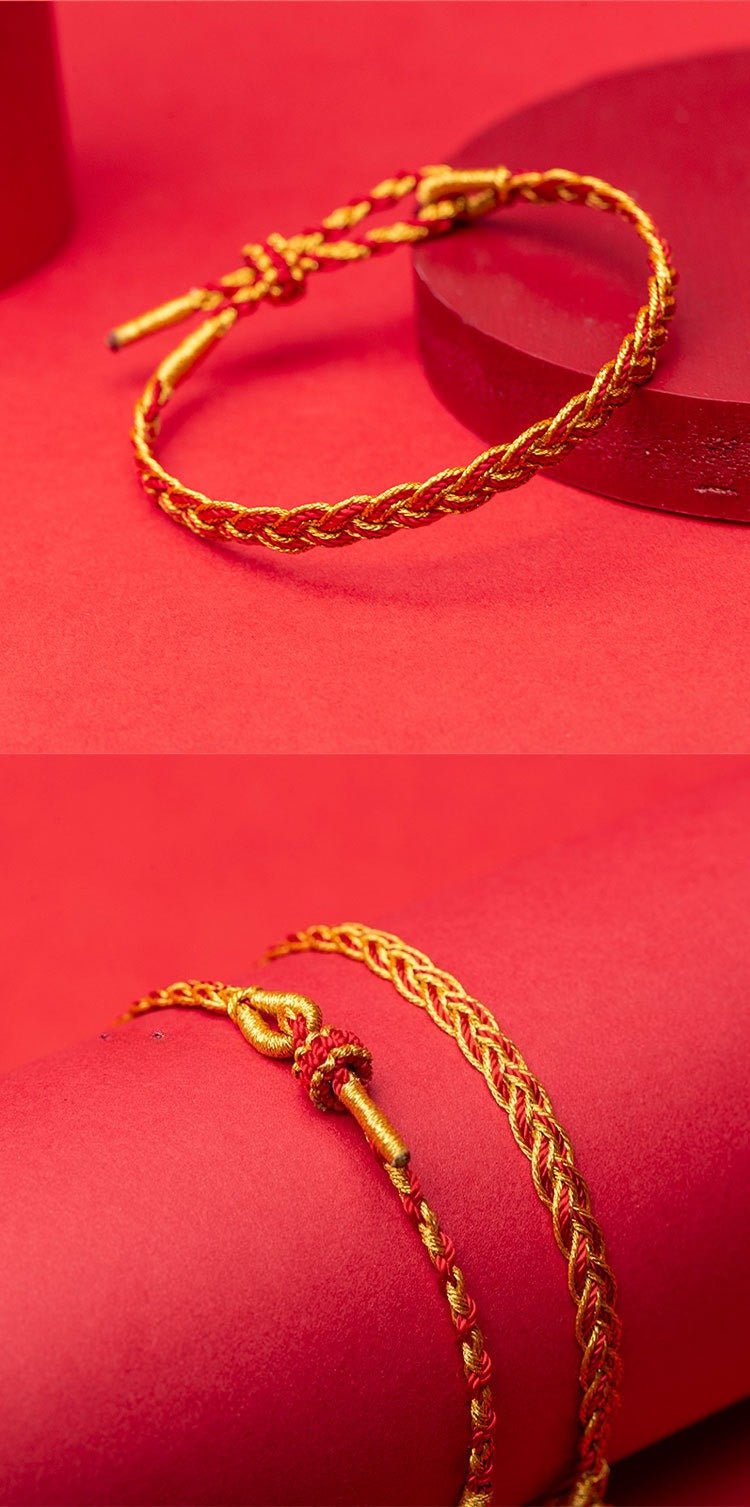 2025 Snake Year Red String Braided Bracelet – Handmade Lucky Charm for Protection & Good Fortune - STAR8S
