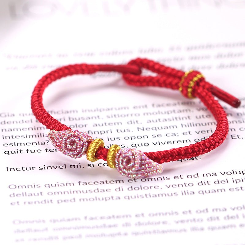 2025 trending handmade woven angel wings red string bracelet for women | star8s - star8s