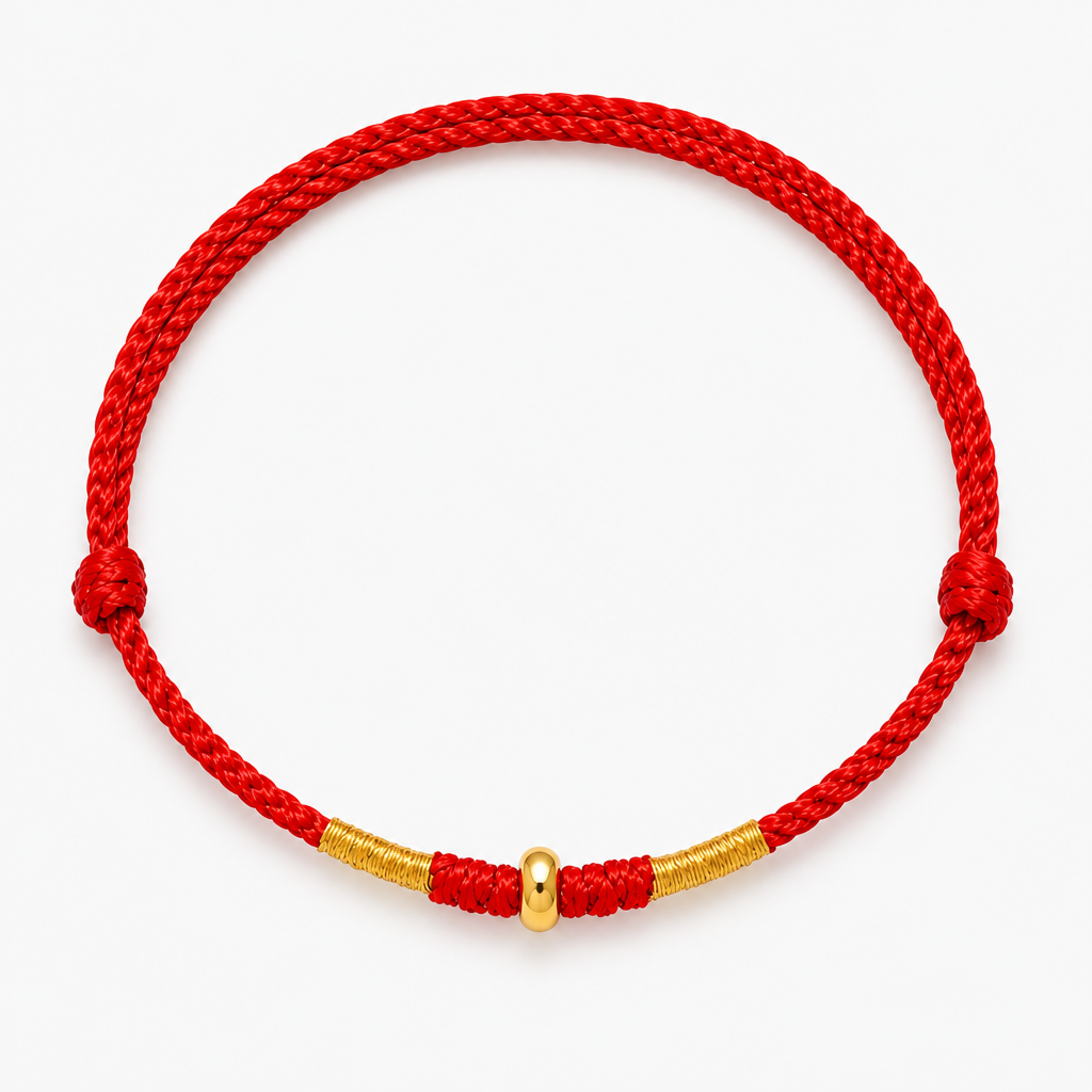 handgemachtes rotes armband für damen, verstellbar mit goldkugel-akzent, hochwertige handwerkskunst, symbol des schutzes, stilvoller glücksbringer