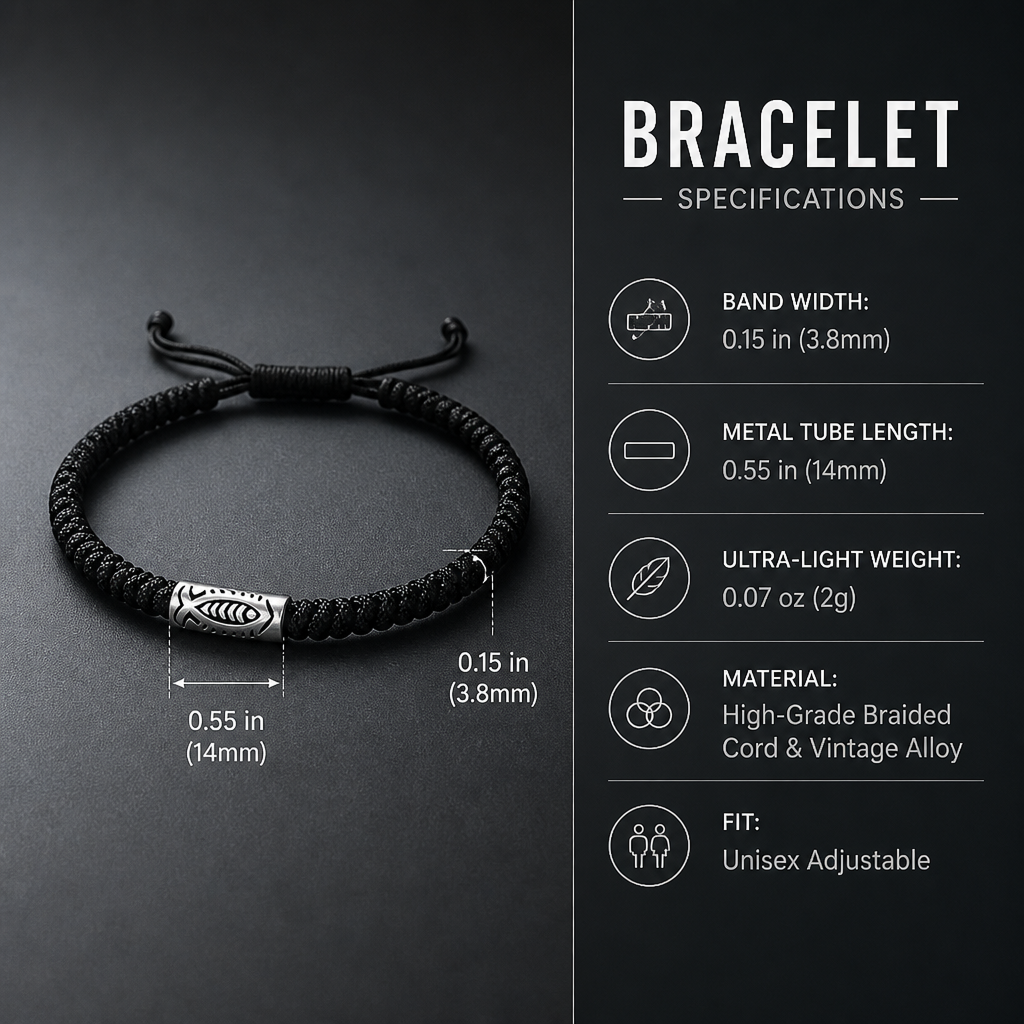 koi schwarzes string-armband | geflochtenes fisch-glücksbringer-armband für herren