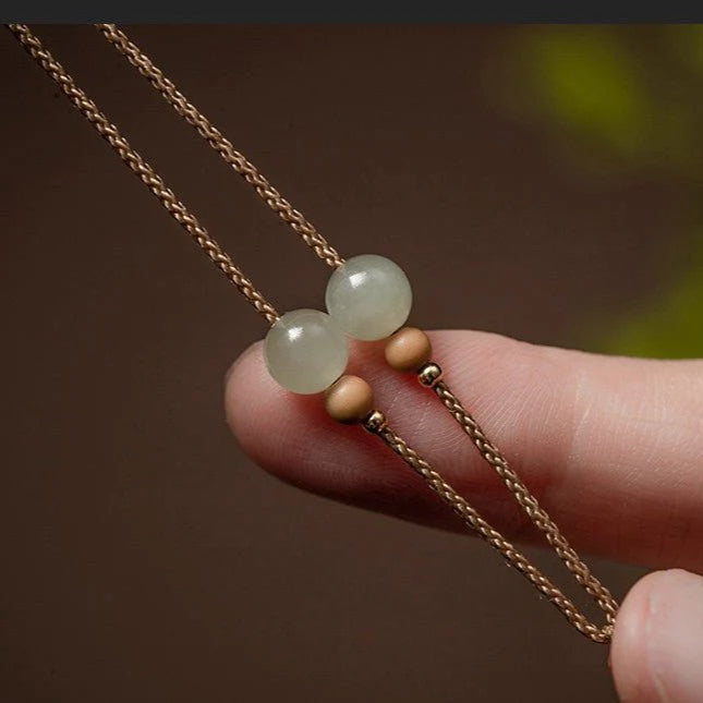hetian jade gourd pendant necklace