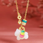 Chinese Zodiac Horse triumph Jade Necklace – Natural Hetian Jade S925 Silver Lucky Pendant for Women