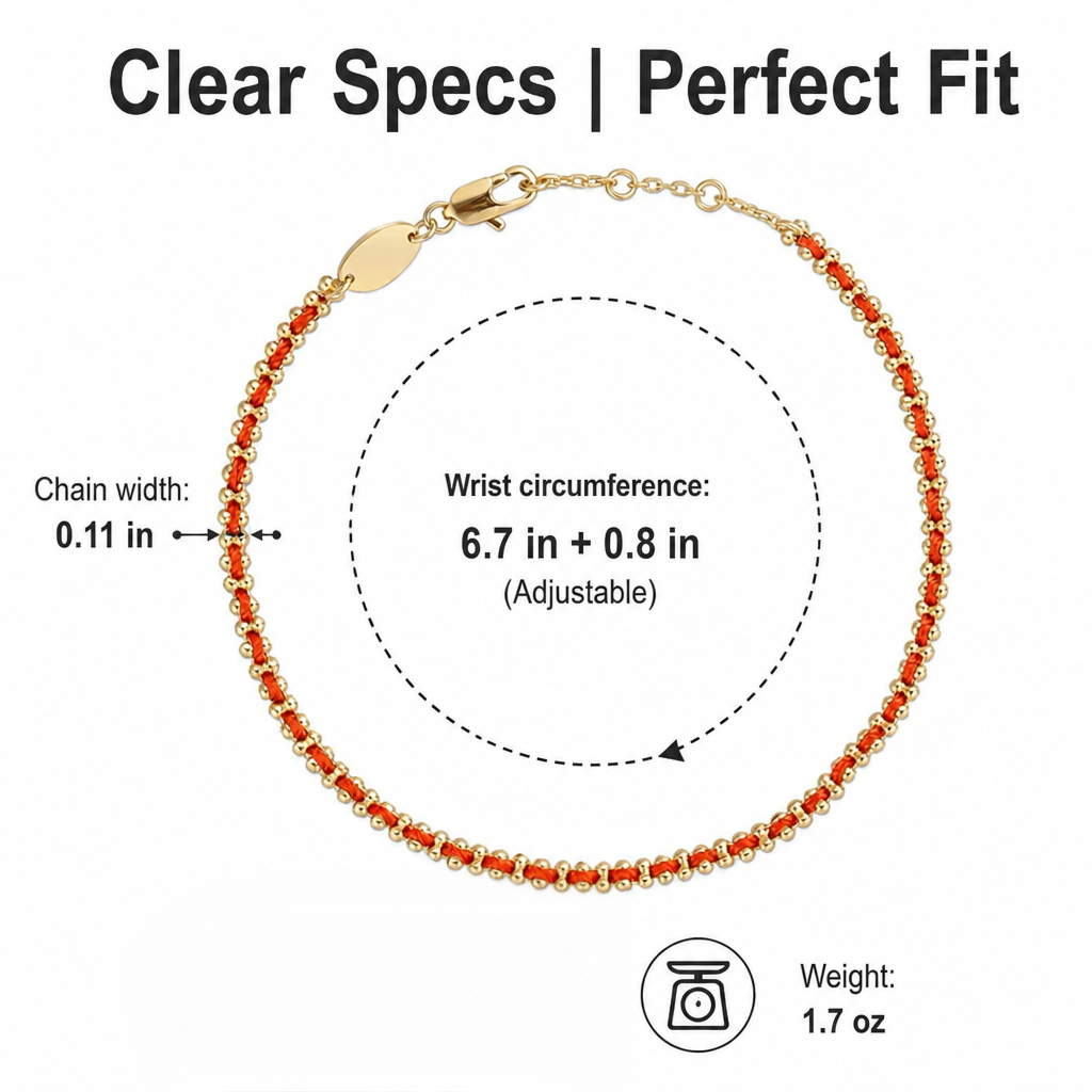 boho red string bracelet - lucky gold bead rope gift for women, handcrafted minimalist design, adjustable lobster clasp, perfect for daily wear & special occasions