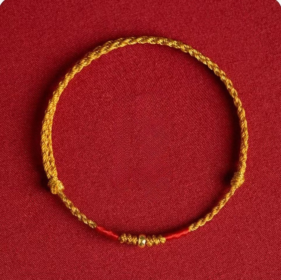 handmade red string bracelet for women adjustable with gold ball accent high-quality craftsmanship symbol of protection stylish lucky charm