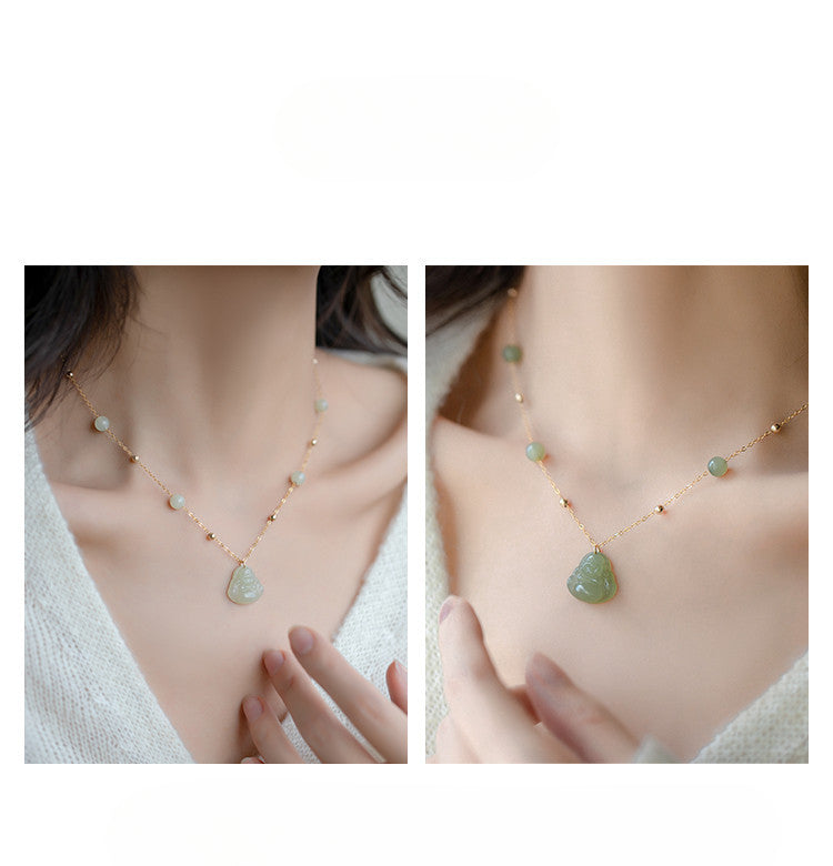 Buddha Necklace Jade - Heitian Laughing Buddha Jewelry | STAR8S