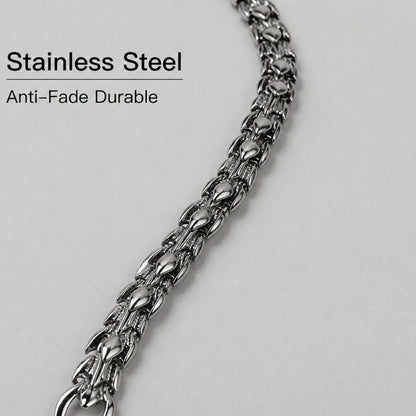 Men's Dragon Head Bracelet Silver Tone Steel Punk Rock Hip Hop Dragon Bone Link Bracelet Chinese Zodiac Dragon Scaled Bracelet Heavy Metal Motorcyclist Jewelry Gift for Boyfriend