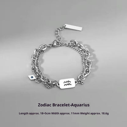 Zodiac Signs Bracelet - Luxury Titanium Steel Bracelet for Men & Women, Unique & Stylish Accessories - STAR8S