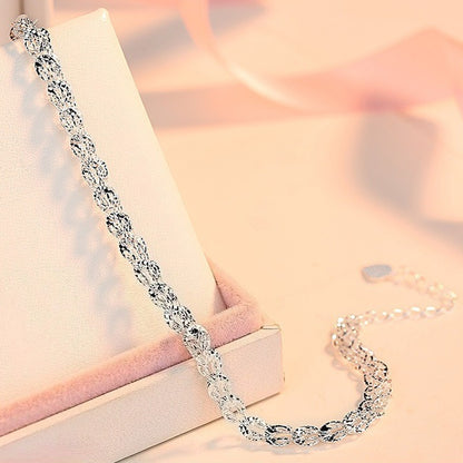 Phoenix Tail Bracelet for Women Delicate Hand Woven Textured Link Chain Vintage Filigree Foxtail Braided Wristband Adjustable Extension Extender Line Daily Dainty Fashion Costume Jewelry Gift for Her 6g
