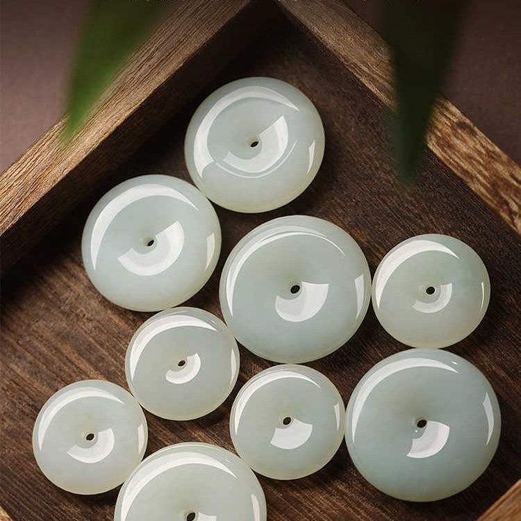 Hetian Jade Ping An Kou Pendant Necklace for Men & Women - STAR8S