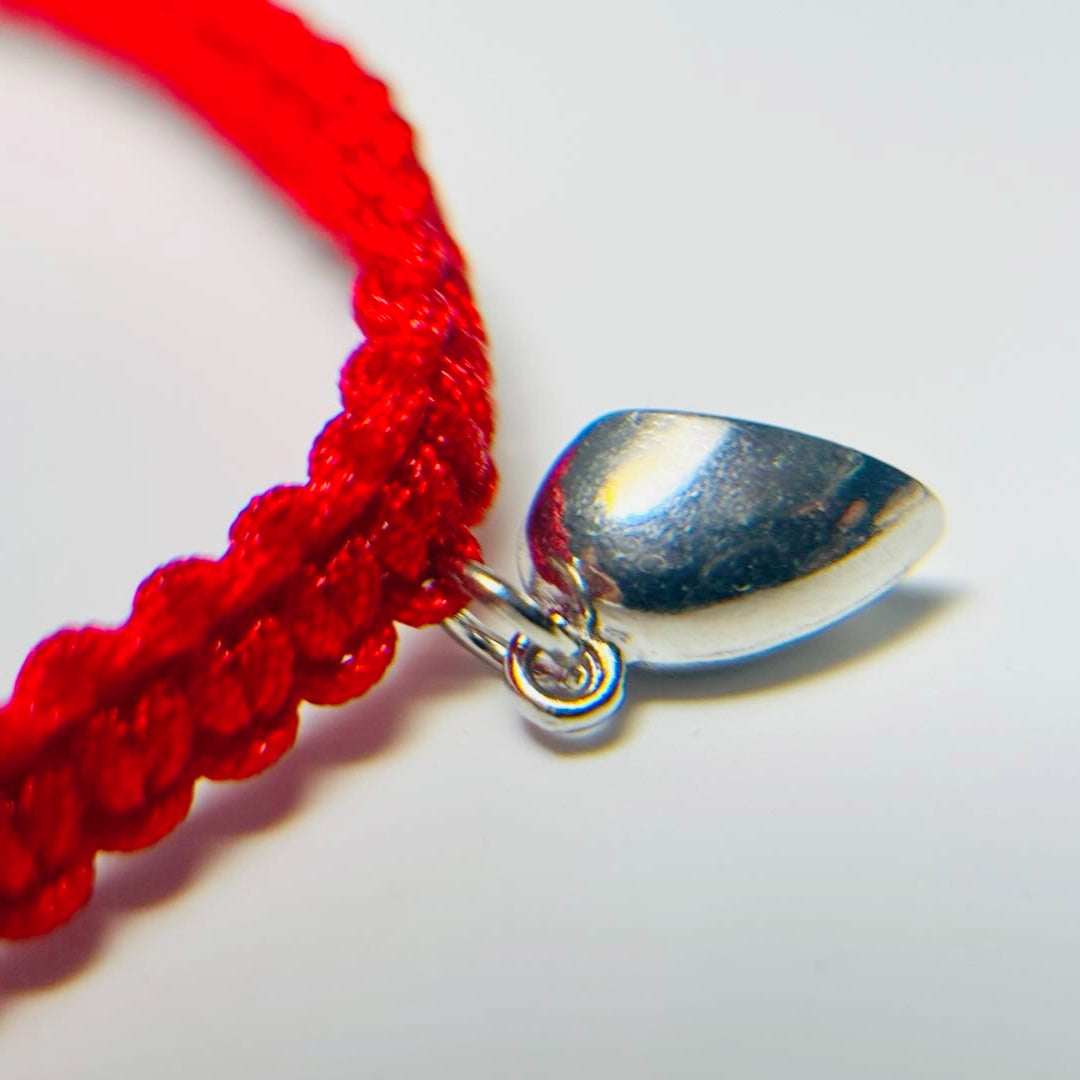 eternal connection magnetic heart bracelets - hand-woven red string of fate matching jewelry for couples and best friends - adjustable fit symbolizing unity