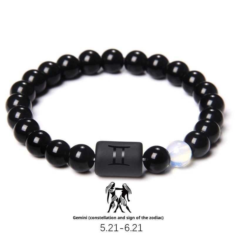 Zodiac Signs Bracelet - Elastic Tiger Eye & Agate Beaded Bracelet for Men & Women - STAR8S