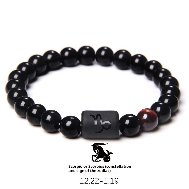 Zodiac Signs Bracelet - Elastic Tiger Eye & Agate Beaded Bracelet for Men & Women - STAR8S