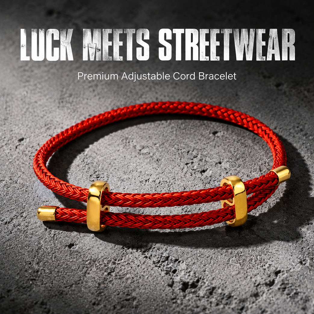 waterproof red string bracelet for women & men, adjustable braided stainless steel wire lucky rope bracelet with gold-tone clasp, valentine's day gift for couples